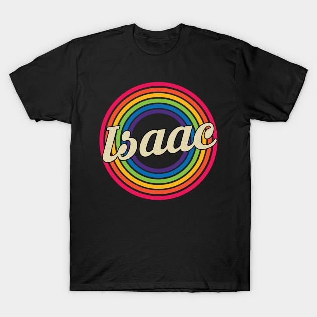 Isaac - Retro Rainbow Style T-Shirt by MaydenArt